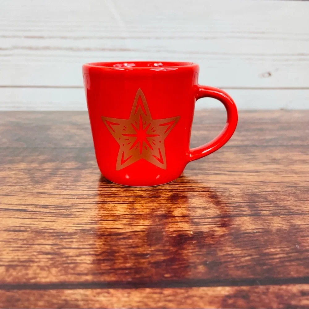 Starbucks Collectible Espresso Shot Ceramic Cup Mug Red Christmas Holiday 3oz 🆕